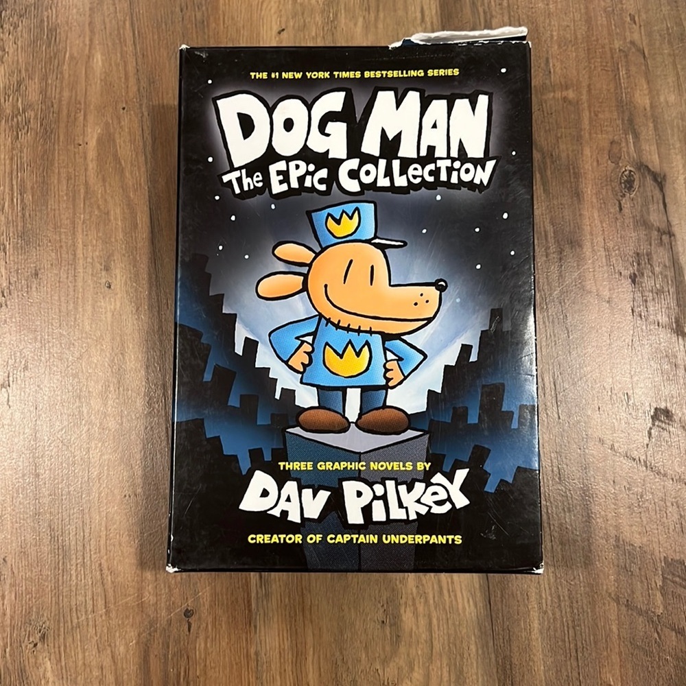Dog Man Epic Collection. Dog Man, A Tale of Two Kitties, Dog Man Unleashed.